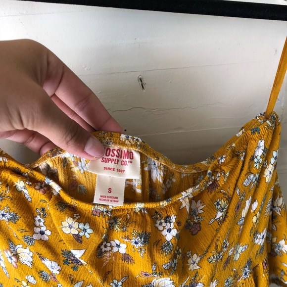 Yellow floral off the shoulder tunic - Picture 3 of 4